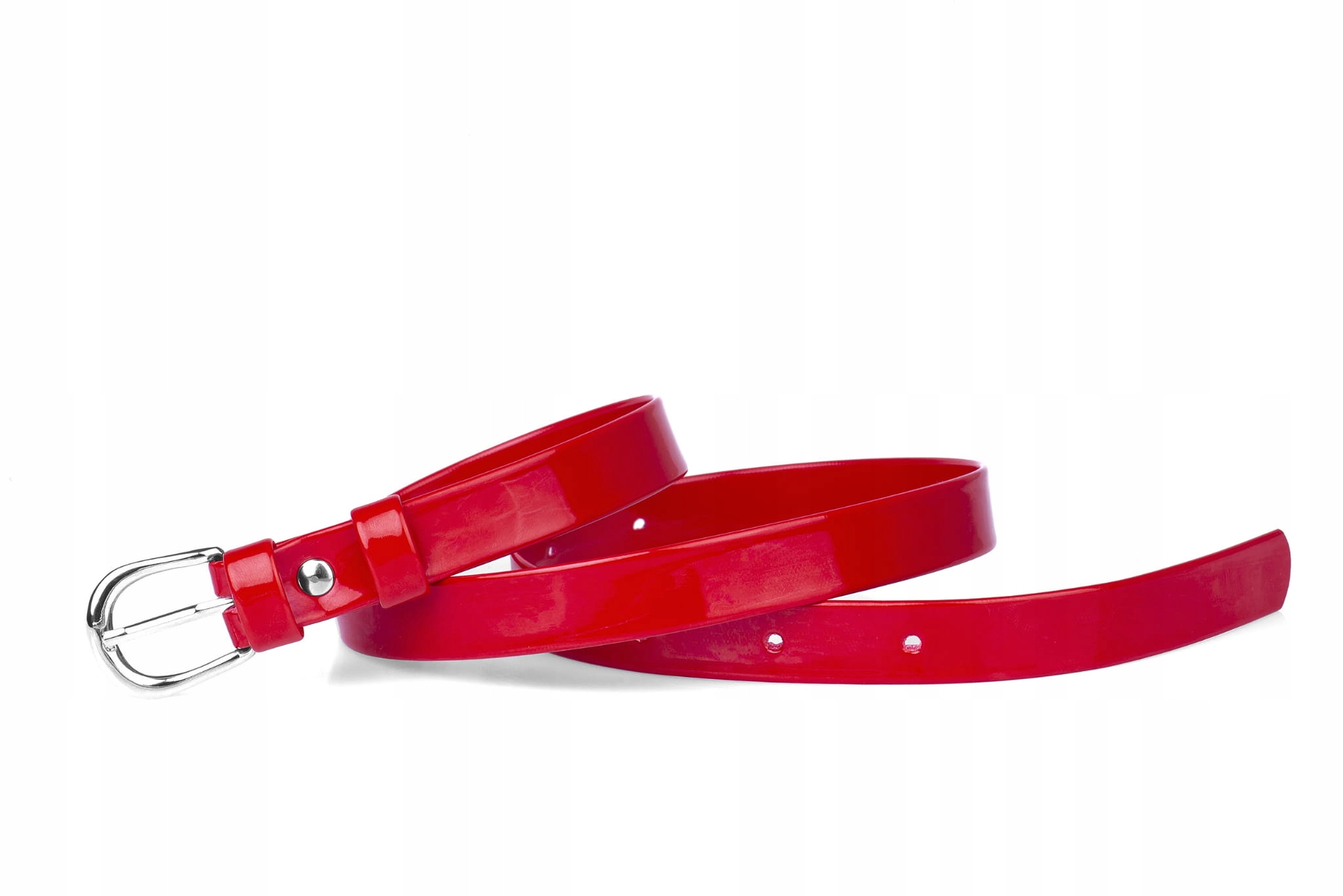 

Pasek damski klasyczny czerwony lakier 2 cm