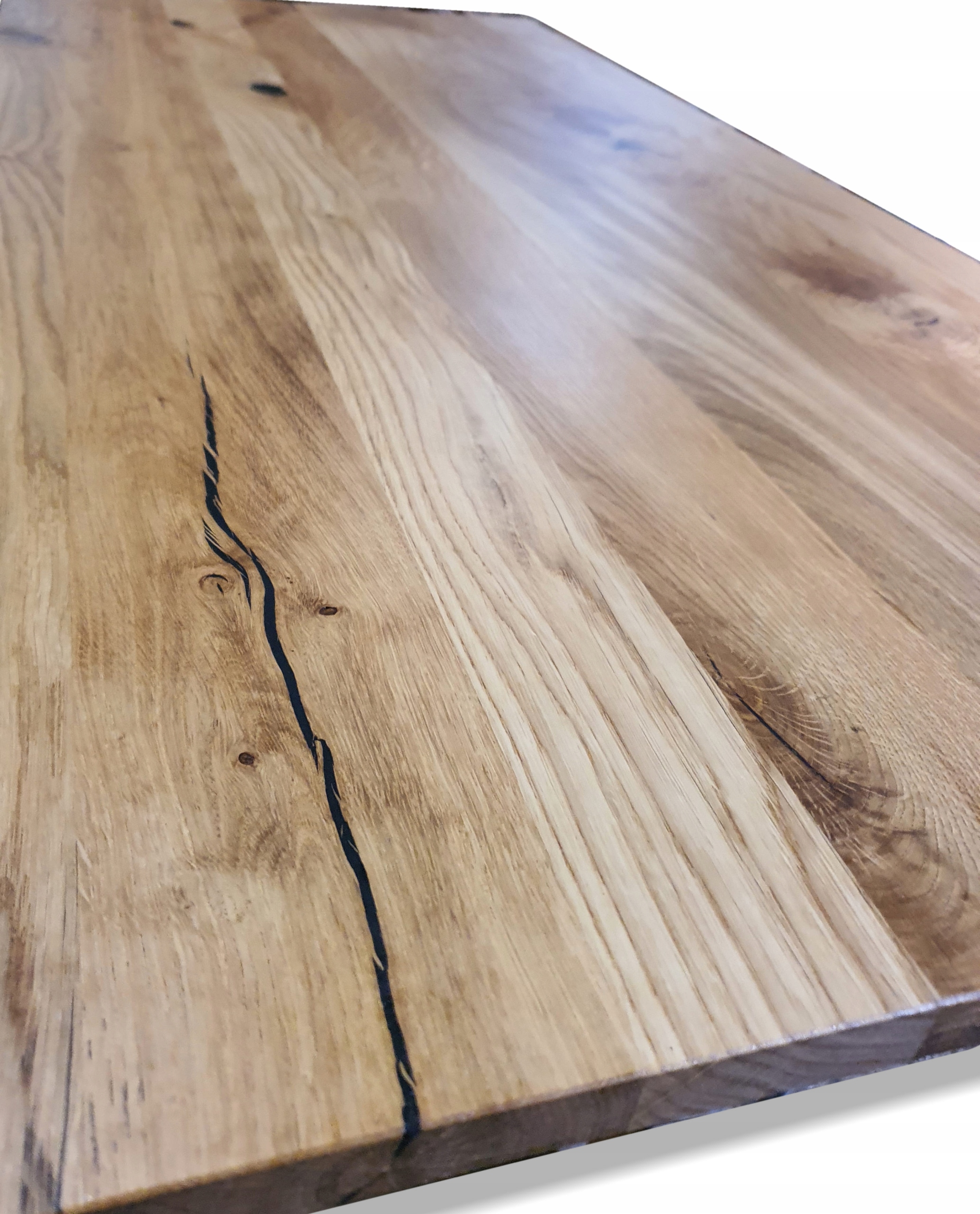 BLAT DĘBOWY RUSTIC, KRAWĘDŹ OFLIS, 180X90CM Kolekcja DĄB LITY RUSTIC