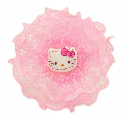 

Śliczne Koronkowe Kokardki Hello Kitty Spinki
