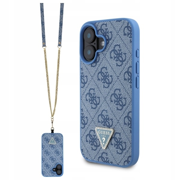 Pouzdro Pro Iphone 16 Guess Hardcase Leather Metal Logo Strass Crossbody