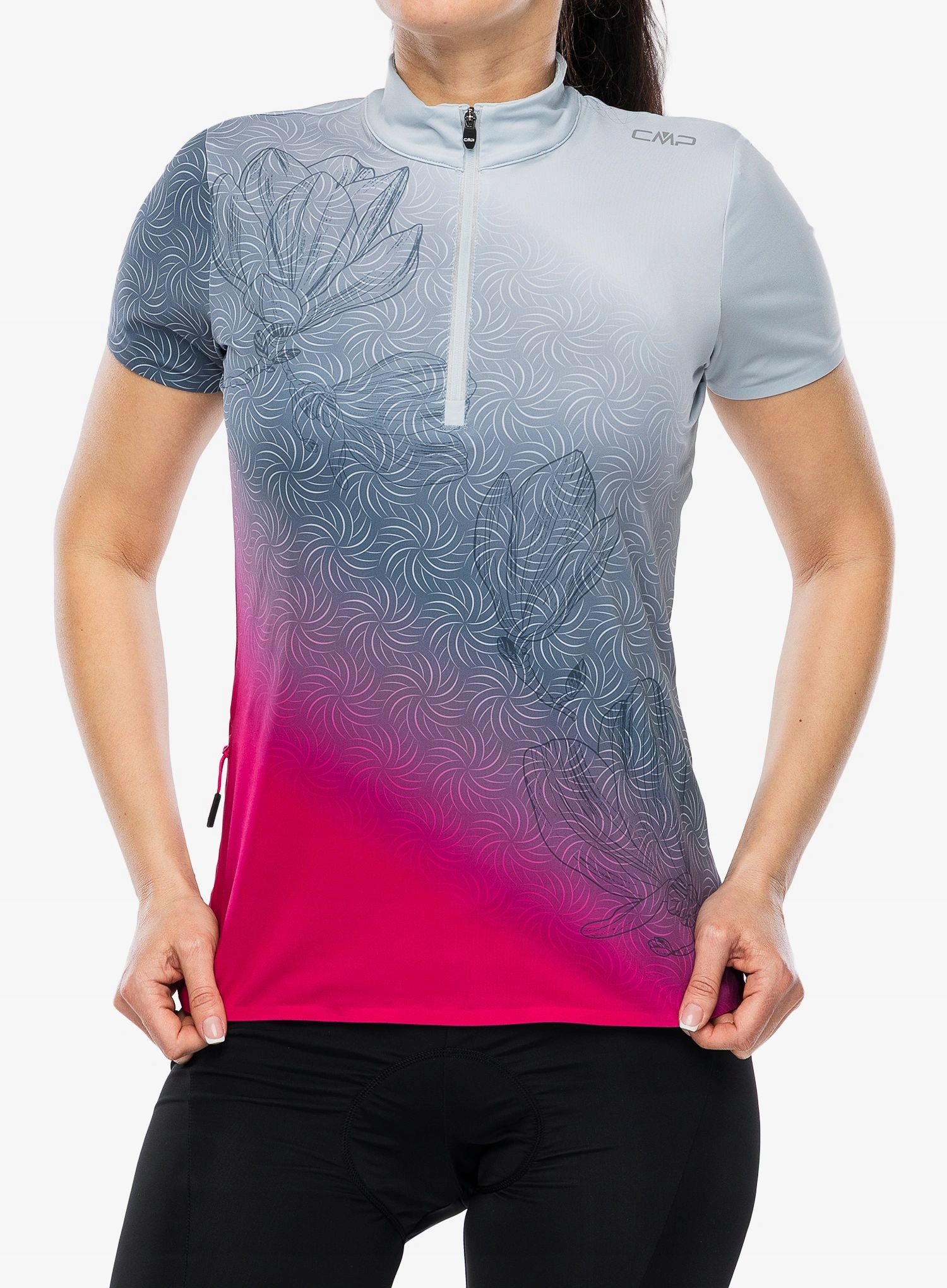 Dámská cyklistická košile Cmp Talya T-Shirt sky blue/magenta 36 (xs)
