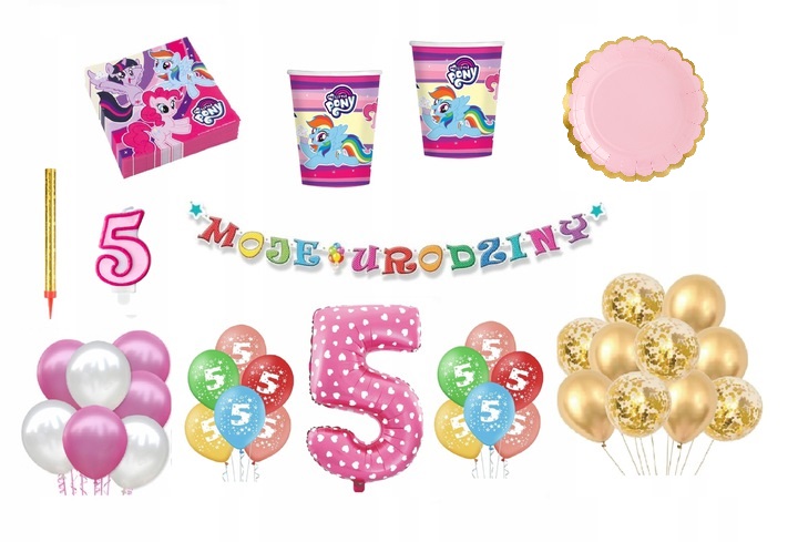 

Zestaw My Little Pony 5 Urodziny Balony