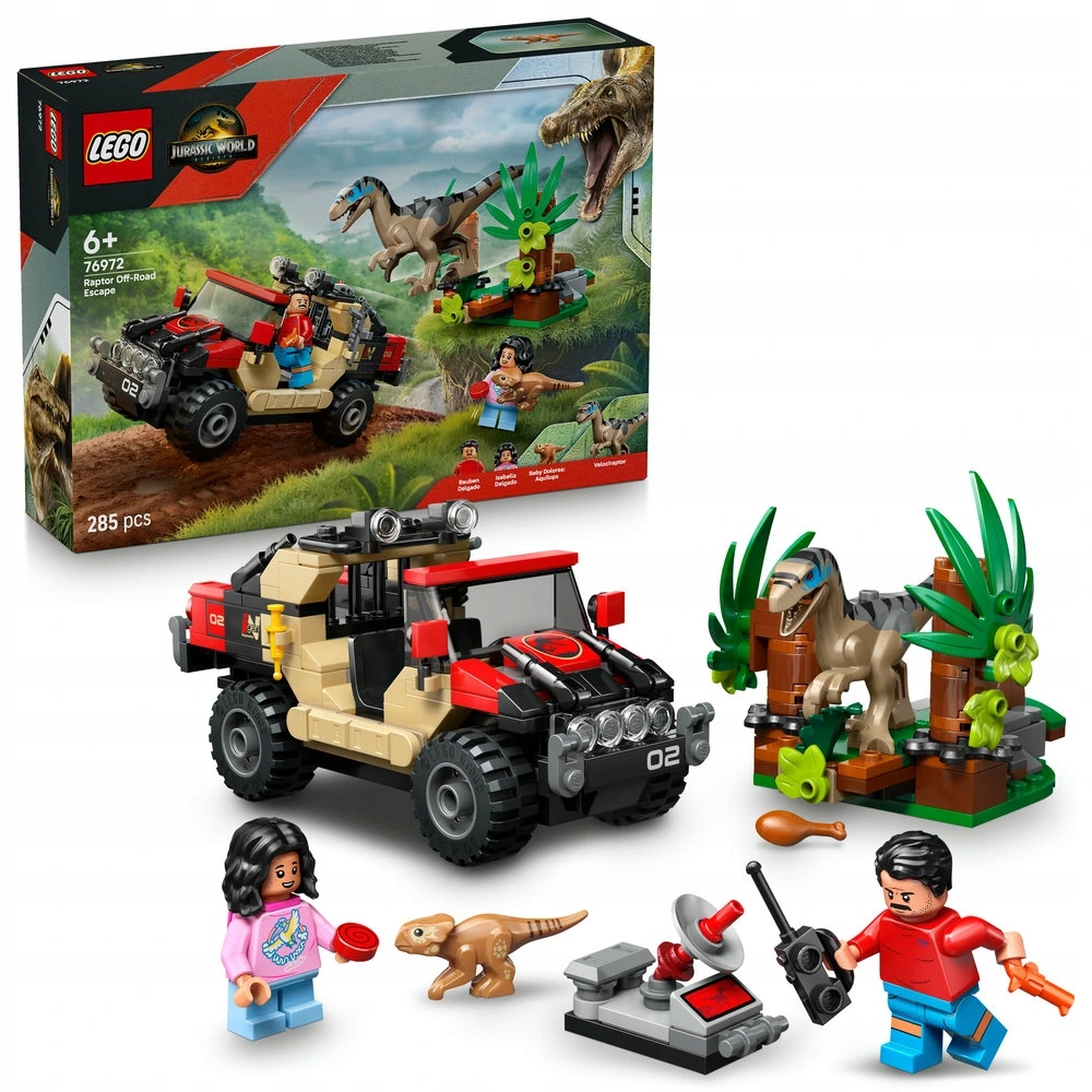 Lego Jurassic World 76972 Únik před raptorem v terénním autě