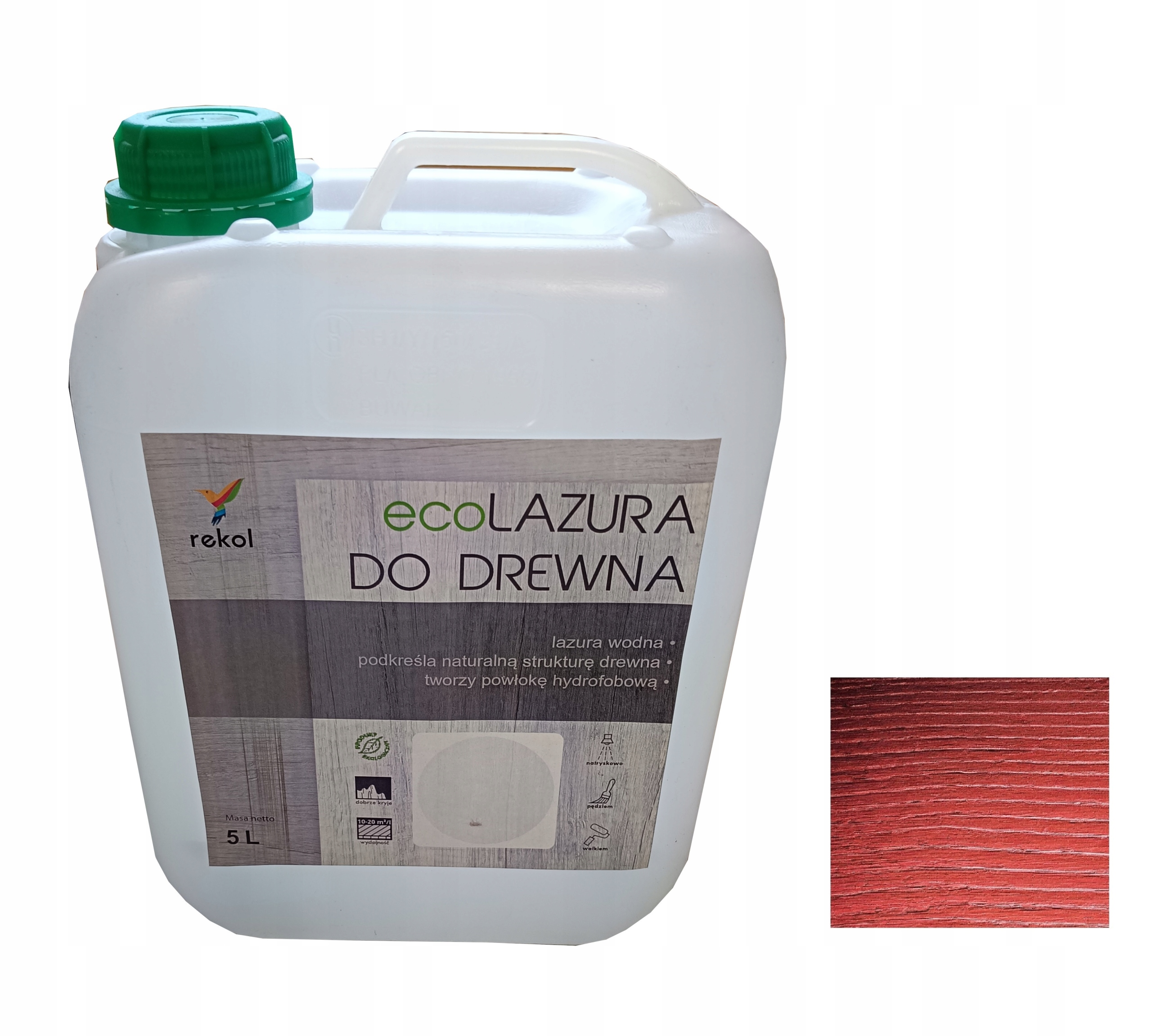 Rekol Ecolazura Lazura Na Fasádní Dřevo 5L Višeň