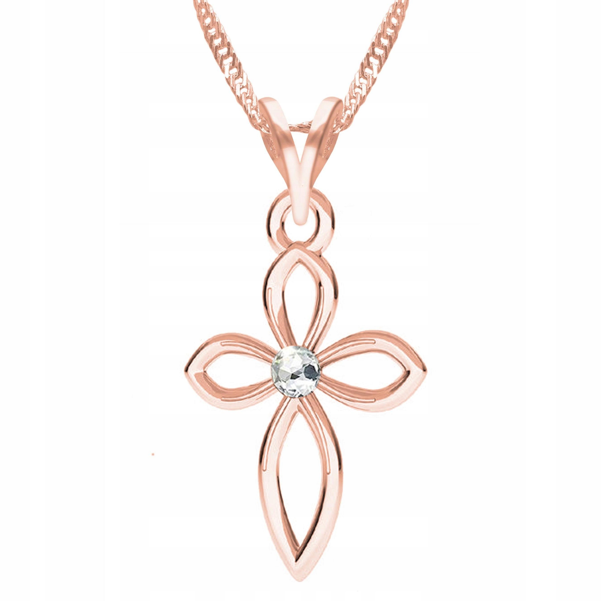 Pozlacený náhrdelník s křížkem křížek Stříbro 925