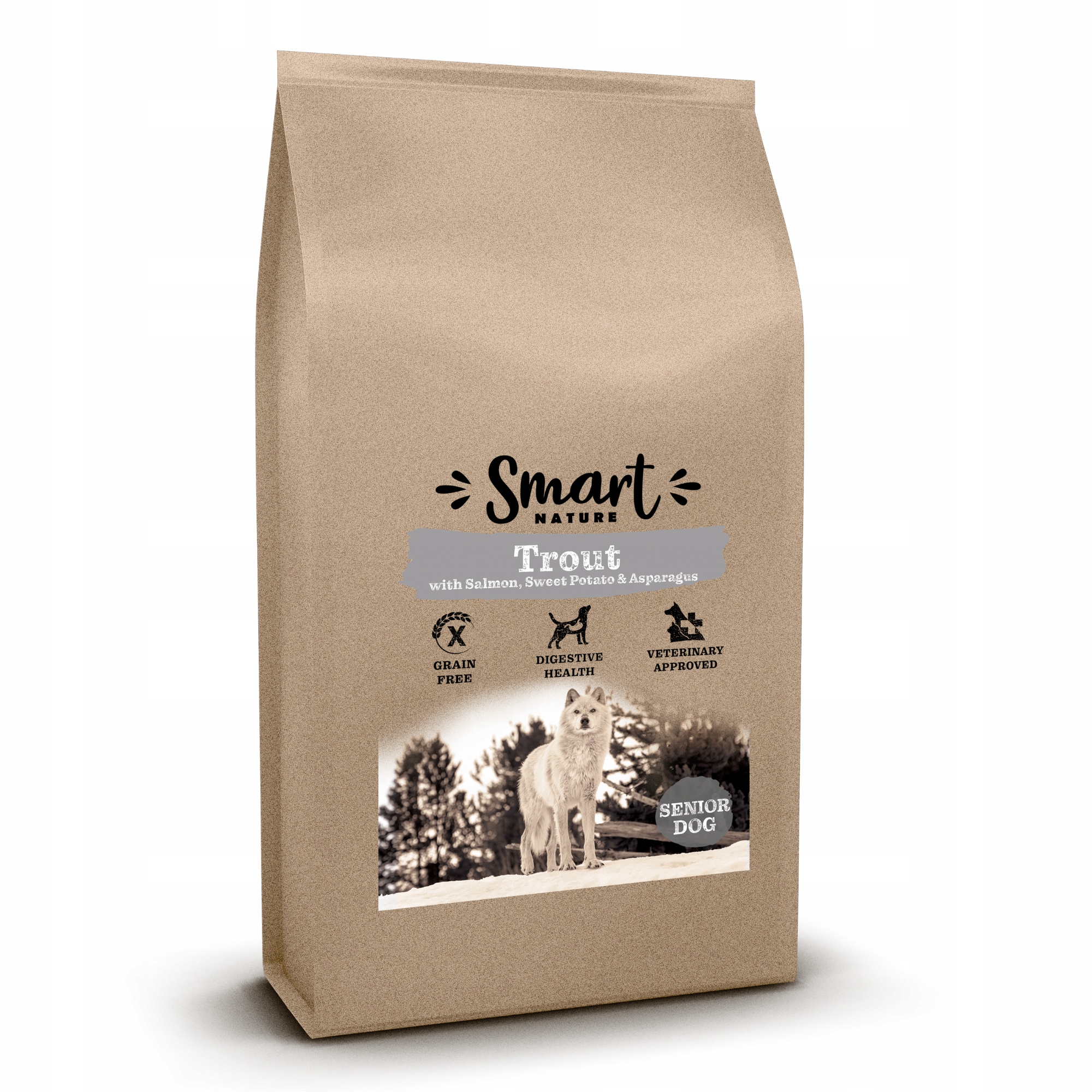 Levně Smart Nature Senior Skin Coat 6kg krmivo pro psy bez obilovin z masa Ryb Hypo