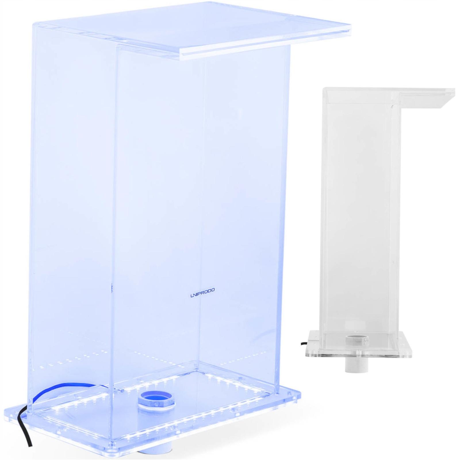 Vodopádový Výtok Do Bazéna, Fontána S Led Osvetlením, Oceľ 35 CM