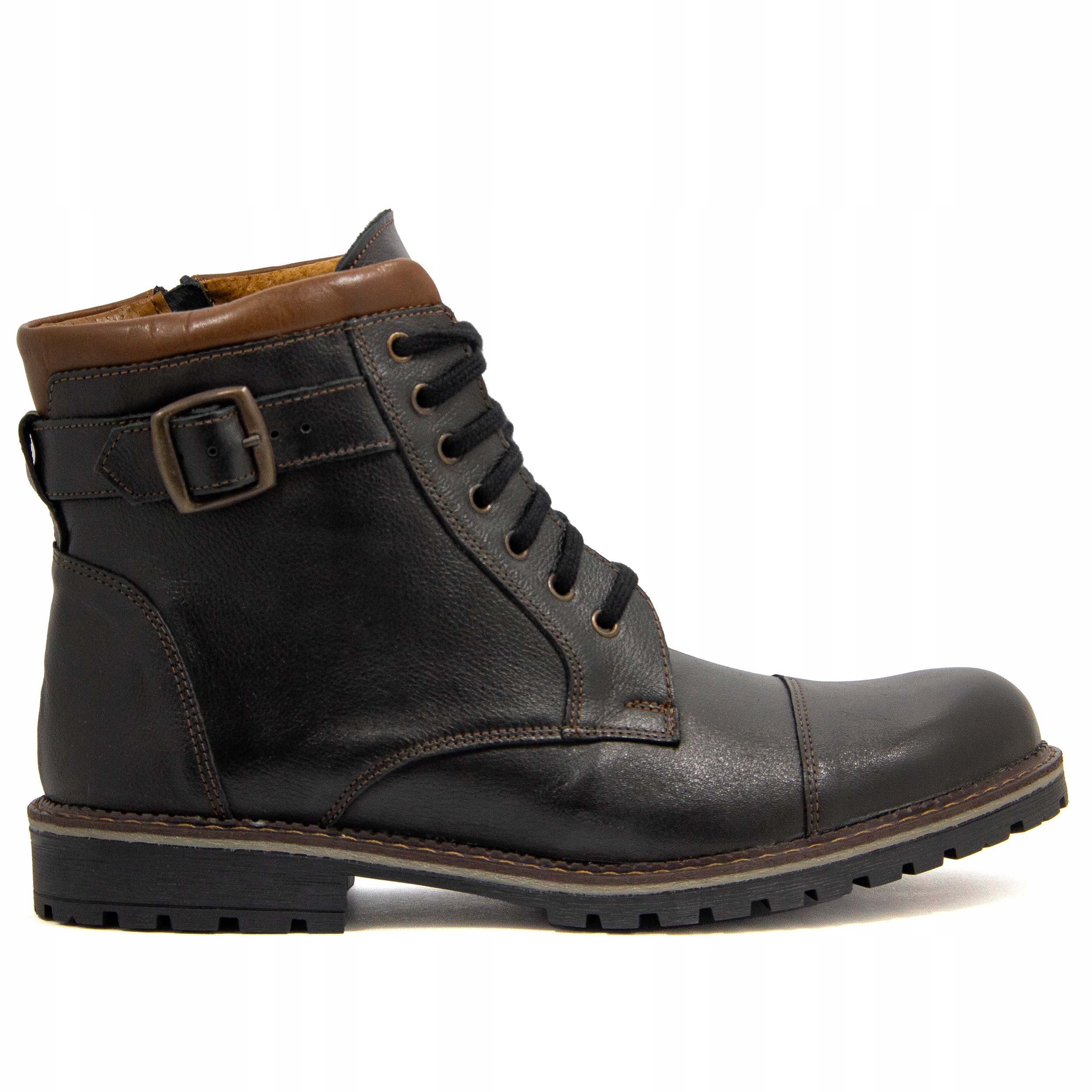 Pánské chelsea boty kotníkové boty kožené boty, Polské Pohodlné, mp 910 Cz 42