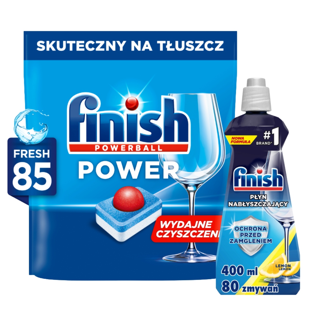 Levně tablety do myčky Finish Power All in One Fresh 85 ks leštidlo