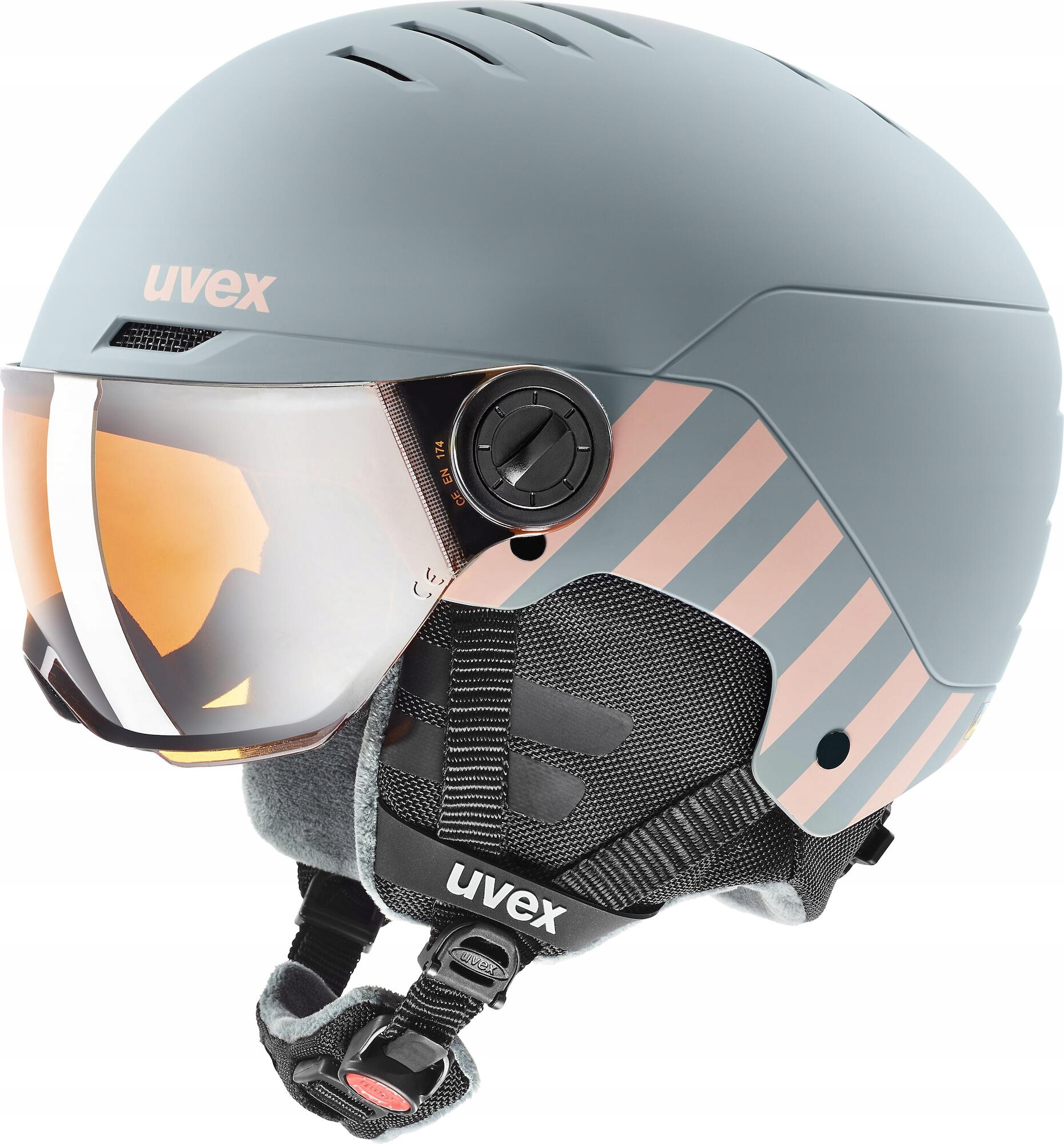 Helma Uvex Rocket jr visor rhino blush M 54-58 cm S5662637005