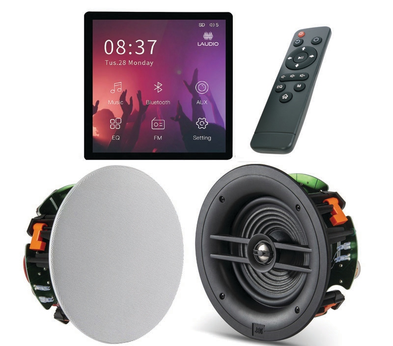 Podomítkové Rádio Laudio W20BT S Bluetooth Usb Sd Reproduktory Jbl 2X 60W