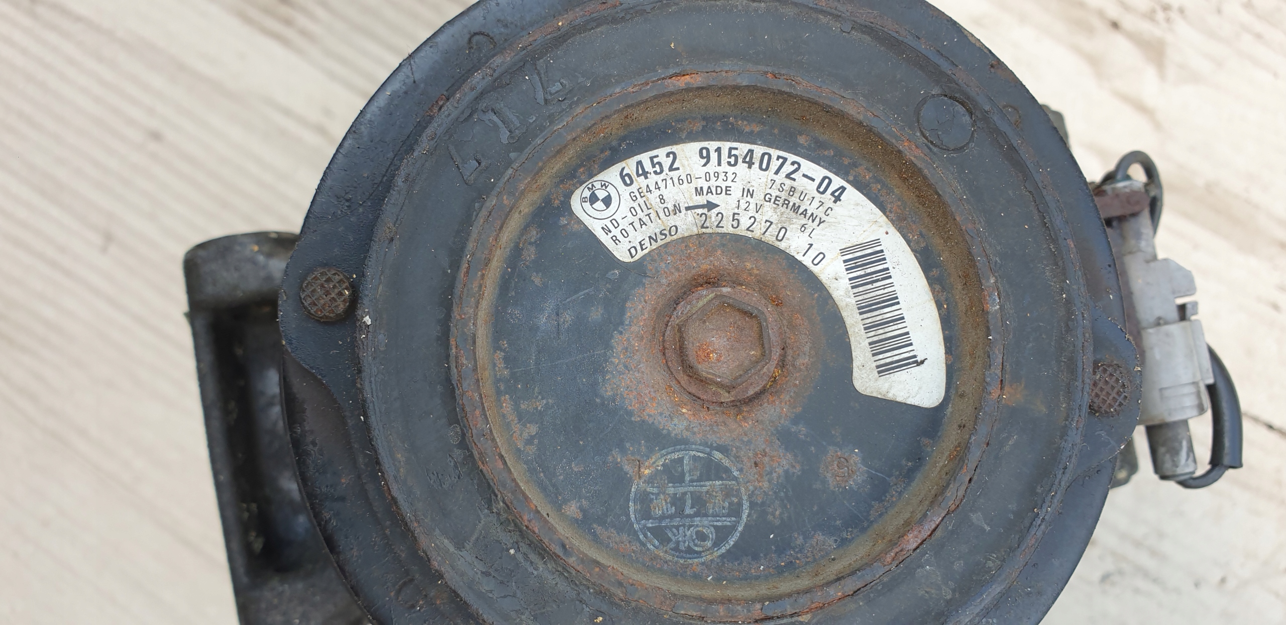 compressor; of the air conditioning compressor pump BMW X6 E71 X5 E70 OE EU S63