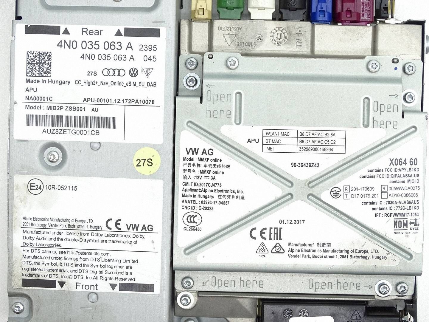 JEDNOSTKA MULTIMEDIALNA Navigation HIGH2 AUDI A8 D5 4N 4N0035063A