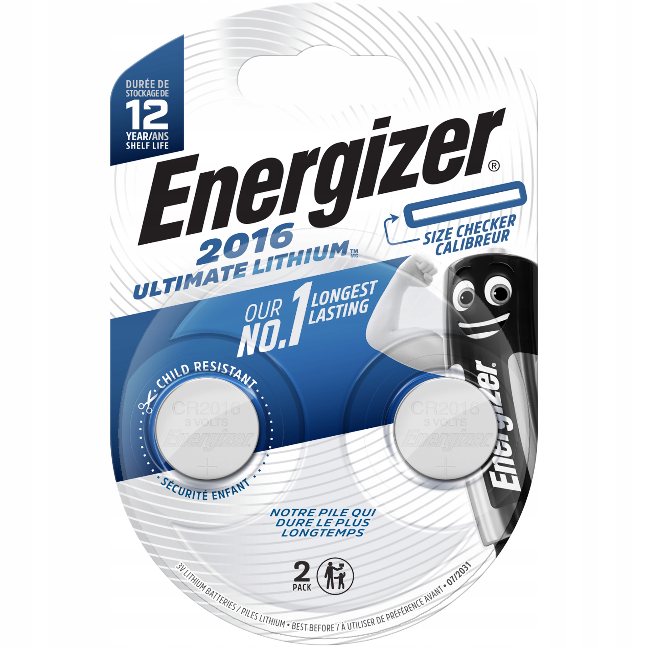 

2x Bateria Energizer CR2016 Ultimate Lithium 3V