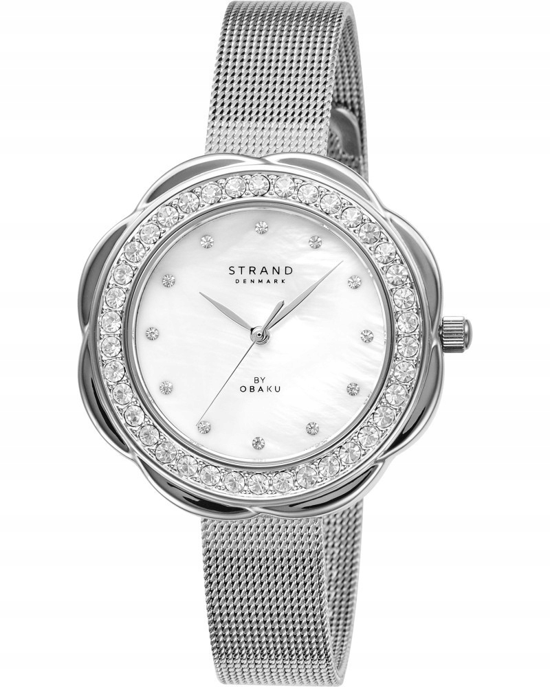 Nové originální dámské hodinky Strand by Obaku S735LXCWMC stříbrné zirkony