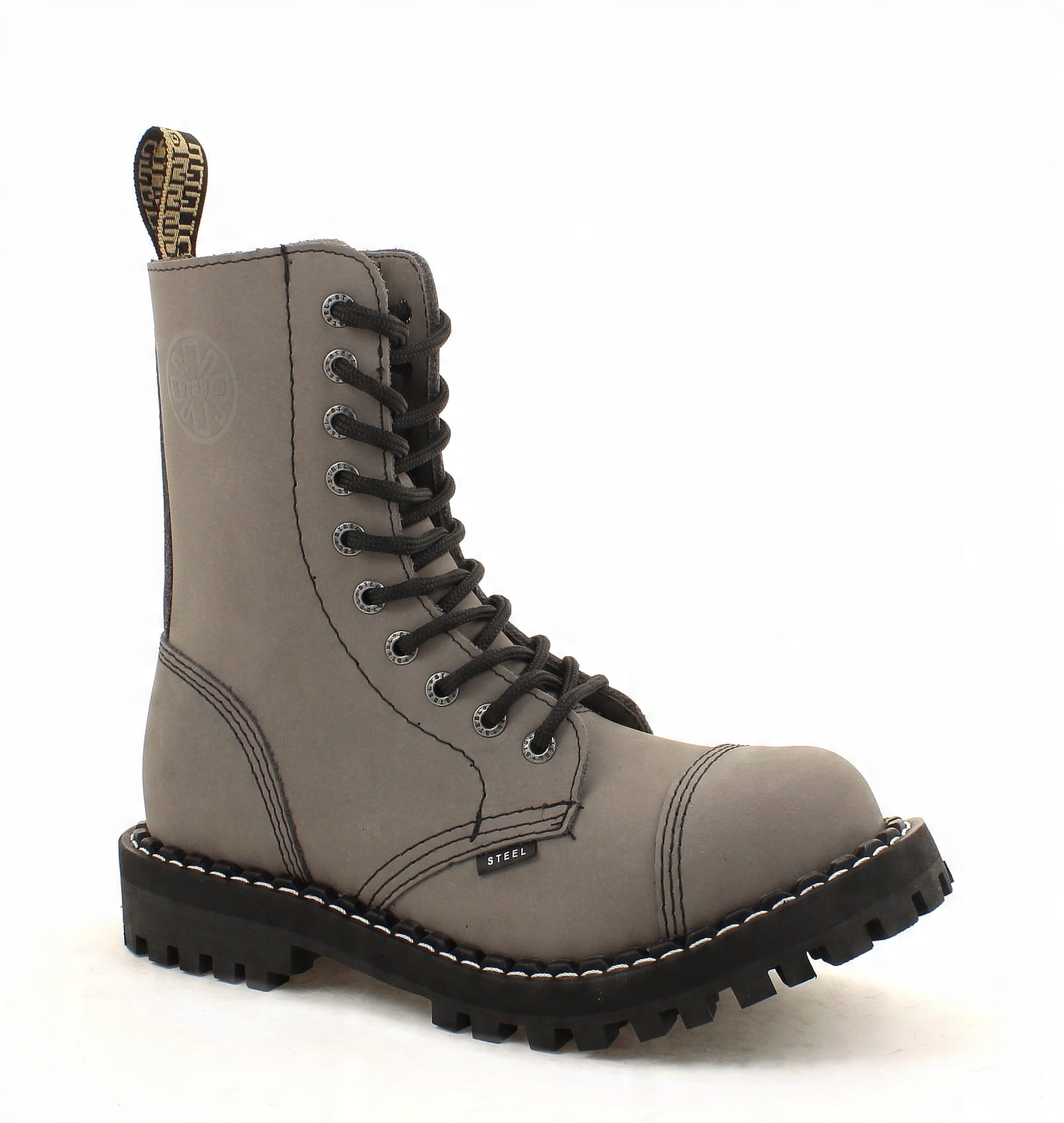 

Glany Steel Nubukowe Szare 10-DZIUR 106/O/203 42