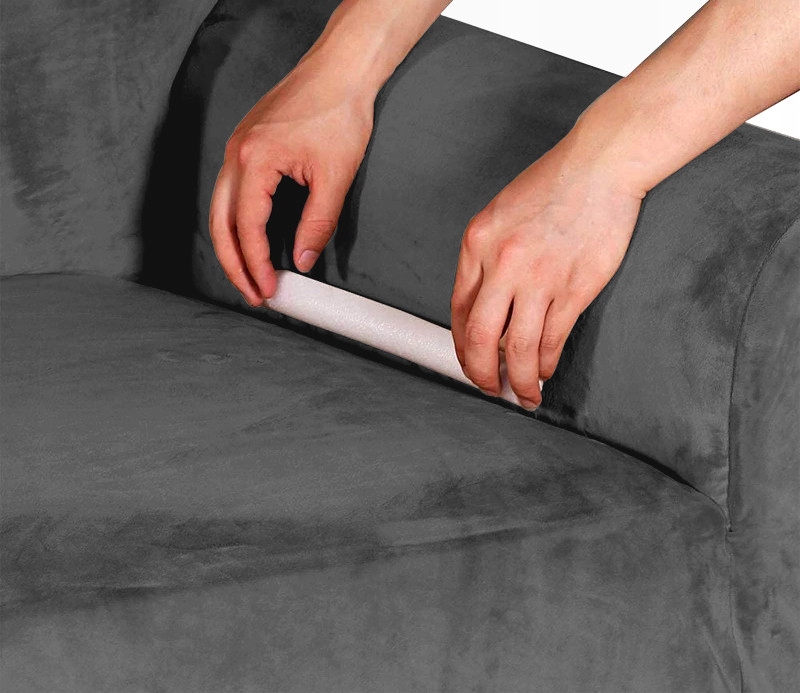 POKROWIEC NA KANAPĘ SOFĘ SZARY WELUR 3 OSOBOWY PREMIUM 190-230 CM Waga produktu z opakowaniem jednostkowym 1.7 kg