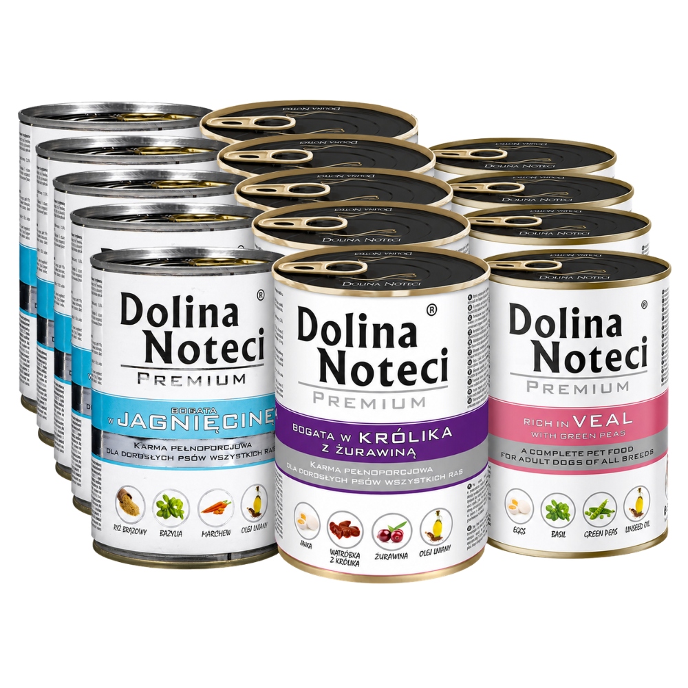Dolina Noteci Premium mix chutí vlhké krmivo pro psy 14x400 g