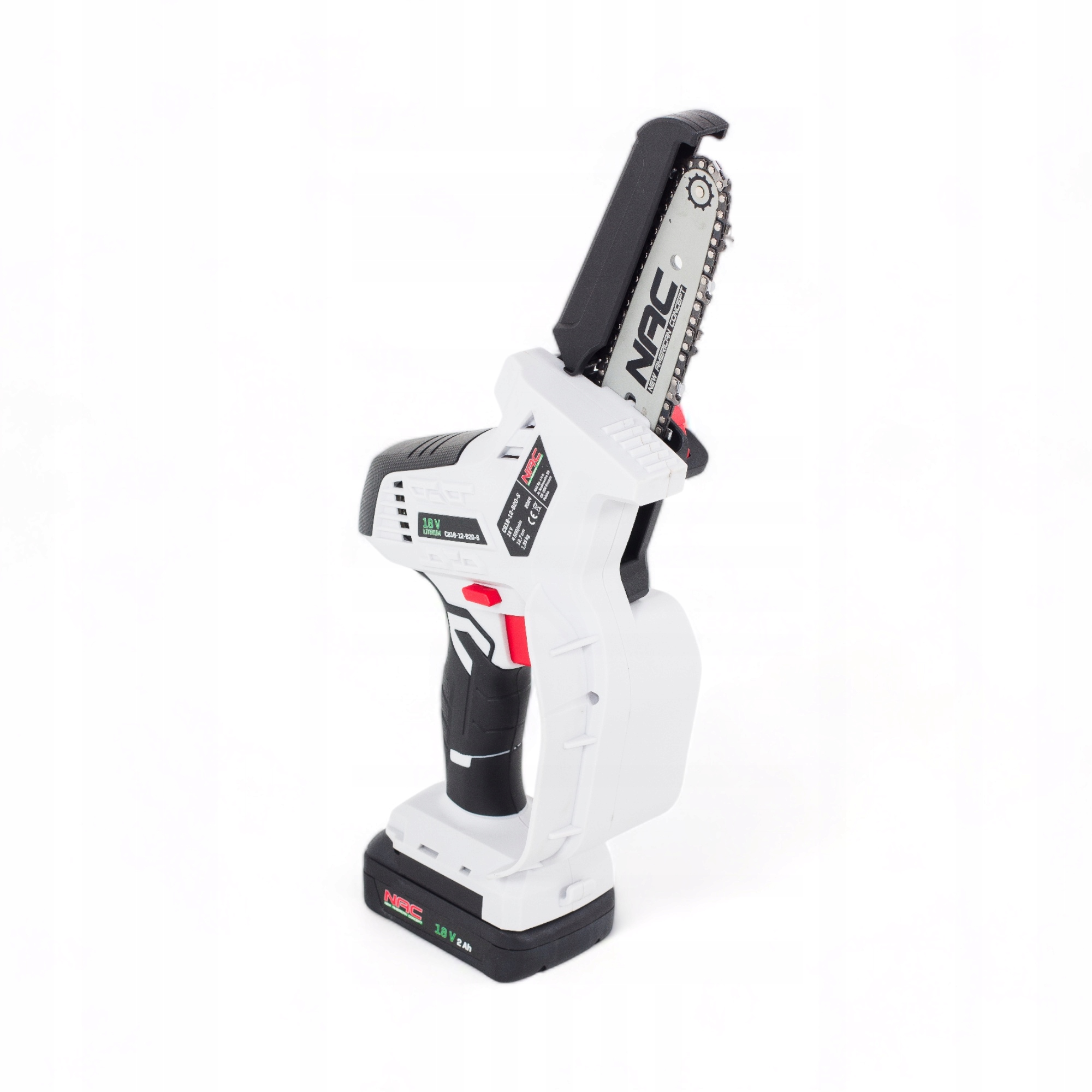 Mini piła łańcuchowa do gałęzi gałęziówka NAC CB18-12-B20-S 12,7cm ZESTAW Maksymalna moc 0 W