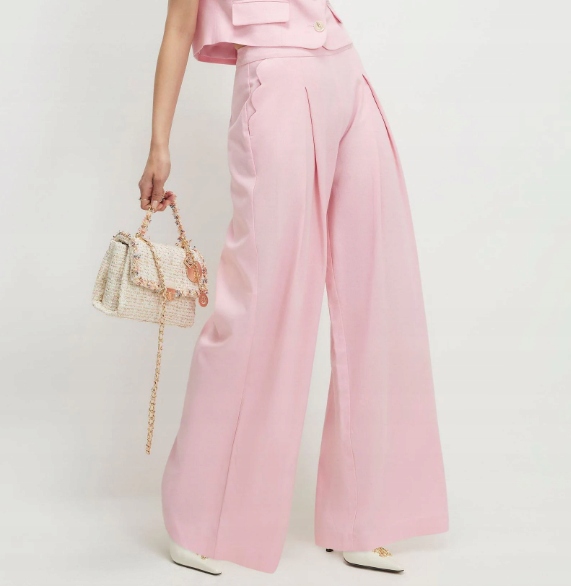 Kalhoty River Island Linen Blend Scallop R36