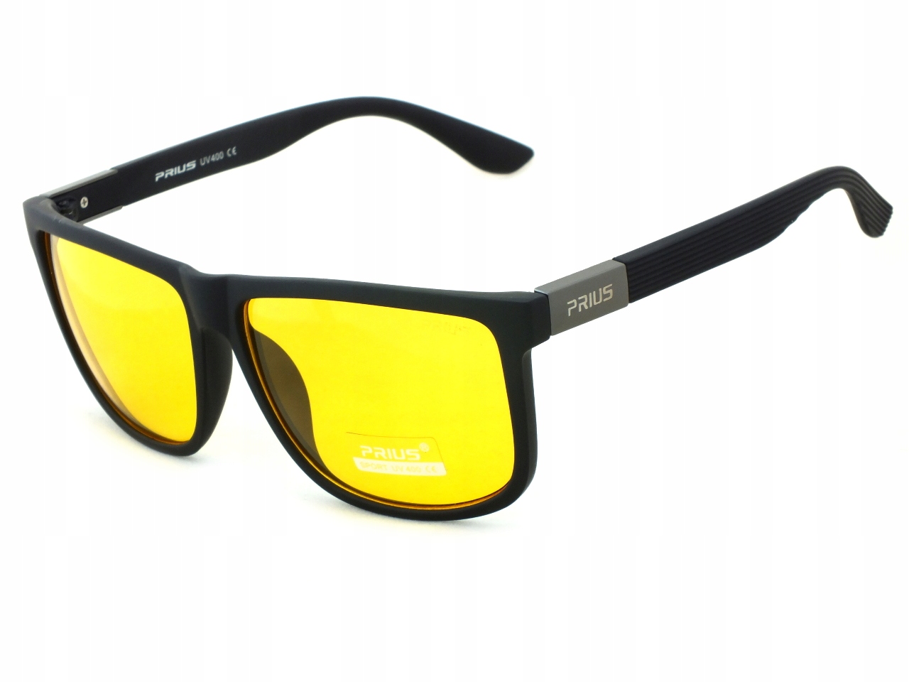 Okulary sportowe rowerowe Prius żółte na rower do biegania Ochrona Uv nerdy