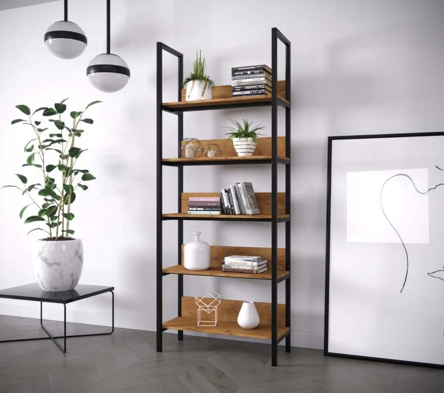 

Regał Loft 200/90/30cm dąb Złoty Craft