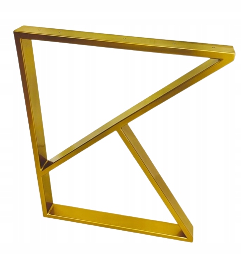 Stelaż Do Biurka Gamingowego Loft Metalowy Złoty H73 Solidny Premium
