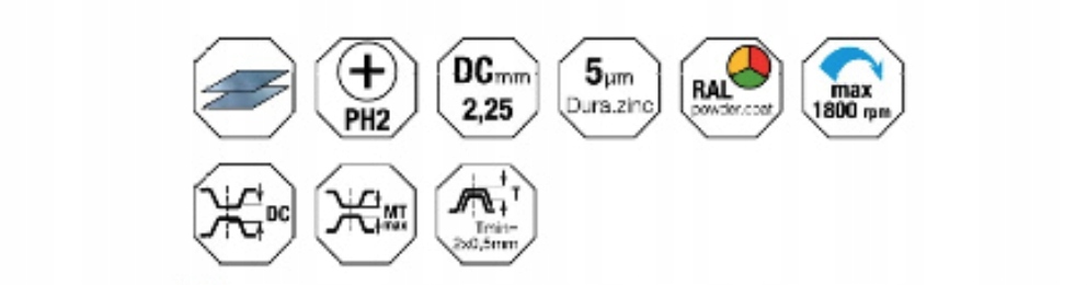 ETANCO - WKRĘT obróbkowy do blachy 4,2x19 Ocynk Liczba sztuk 500 szt.