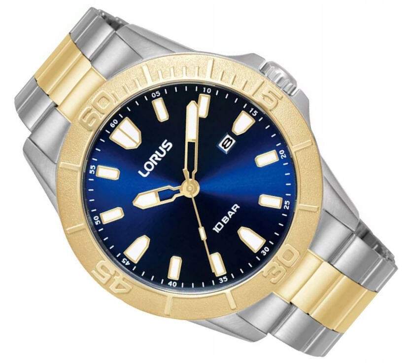 Pánské Klasické Stříbrné Vodotěsné Hodinky Lorus RH946QX9 S Datumovkou