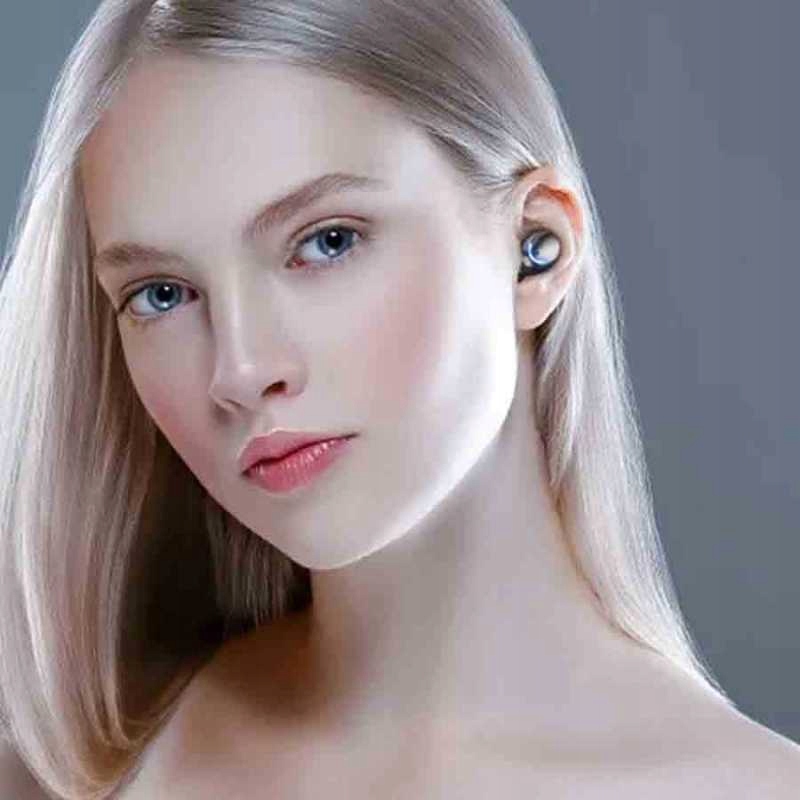 SŁUCHAWKI BEZPRZEWODOWE WODOODPORNE Z POWERBANKIEM Transmisja sygnału Bluetooth