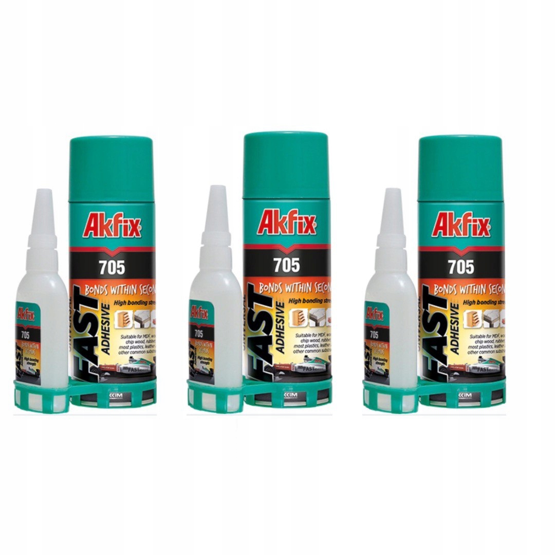 3X Lepidlo Akfix Aktivátor 125g+400ml