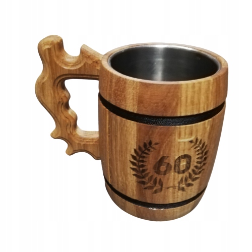 Pivní Sklenice Dřevěný Na Pivo gravírování k 60. narozeninám