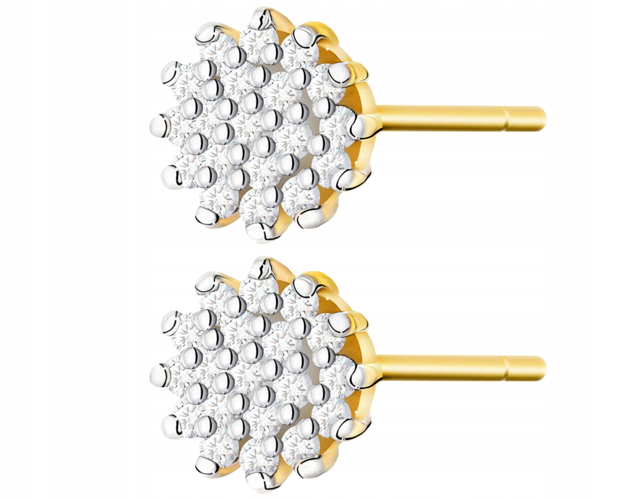 Zlaté náušnice s brilianty 0,20 ct puzetky šroubovací