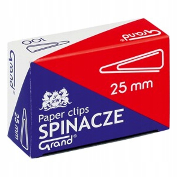 

Spinacze Trójkątne 25 MM Biurowe (100) Grand