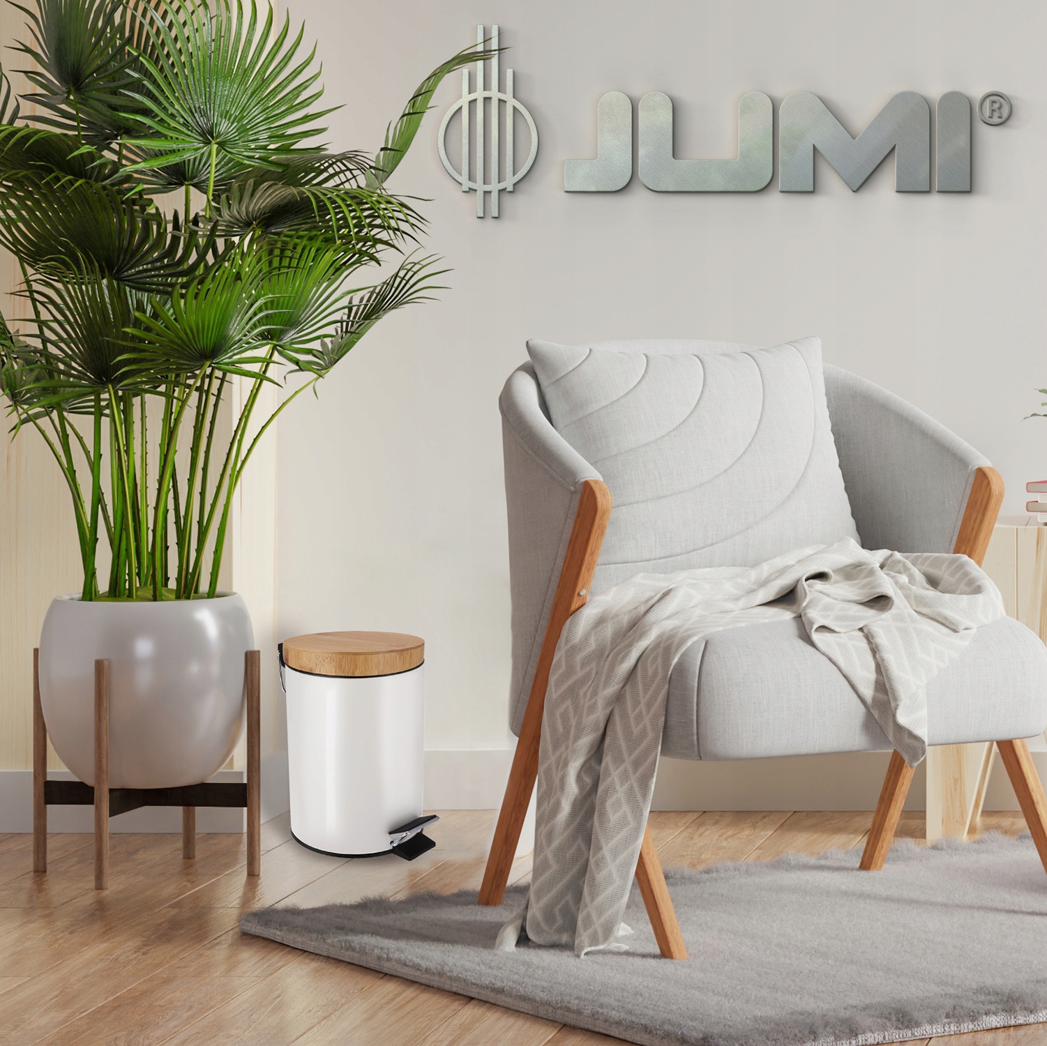 KOSZ NA ŚMIECI łazienkowy metal BAMBUS pedał 3L Kod producenta CD-989375