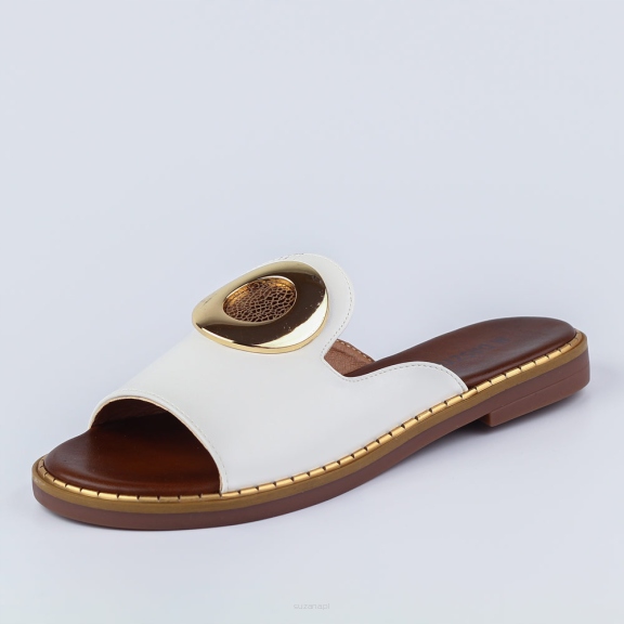 Białe klapki damskie M.Daszyński 2266-5 r37 Marka M.Daszyński