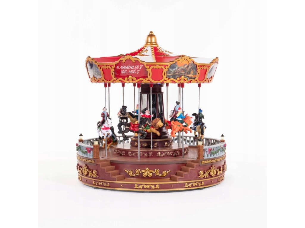 Vianočný kolotoč s osvetlením a hudbou, 31 cm
