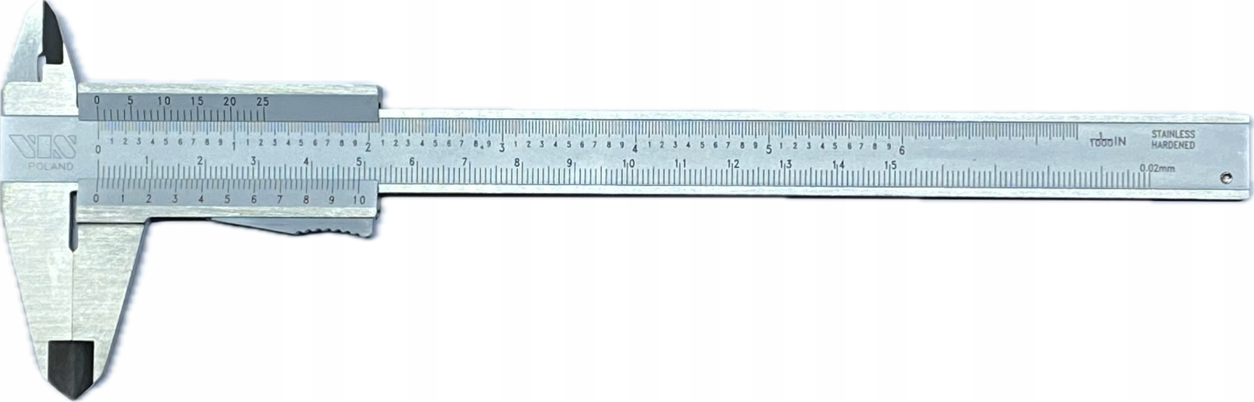 Suwmiarka noniuszowa analogowa VIS 150 mm 0,02 z przyciskiem Dokładność pomiaru 0.05 +/- mm