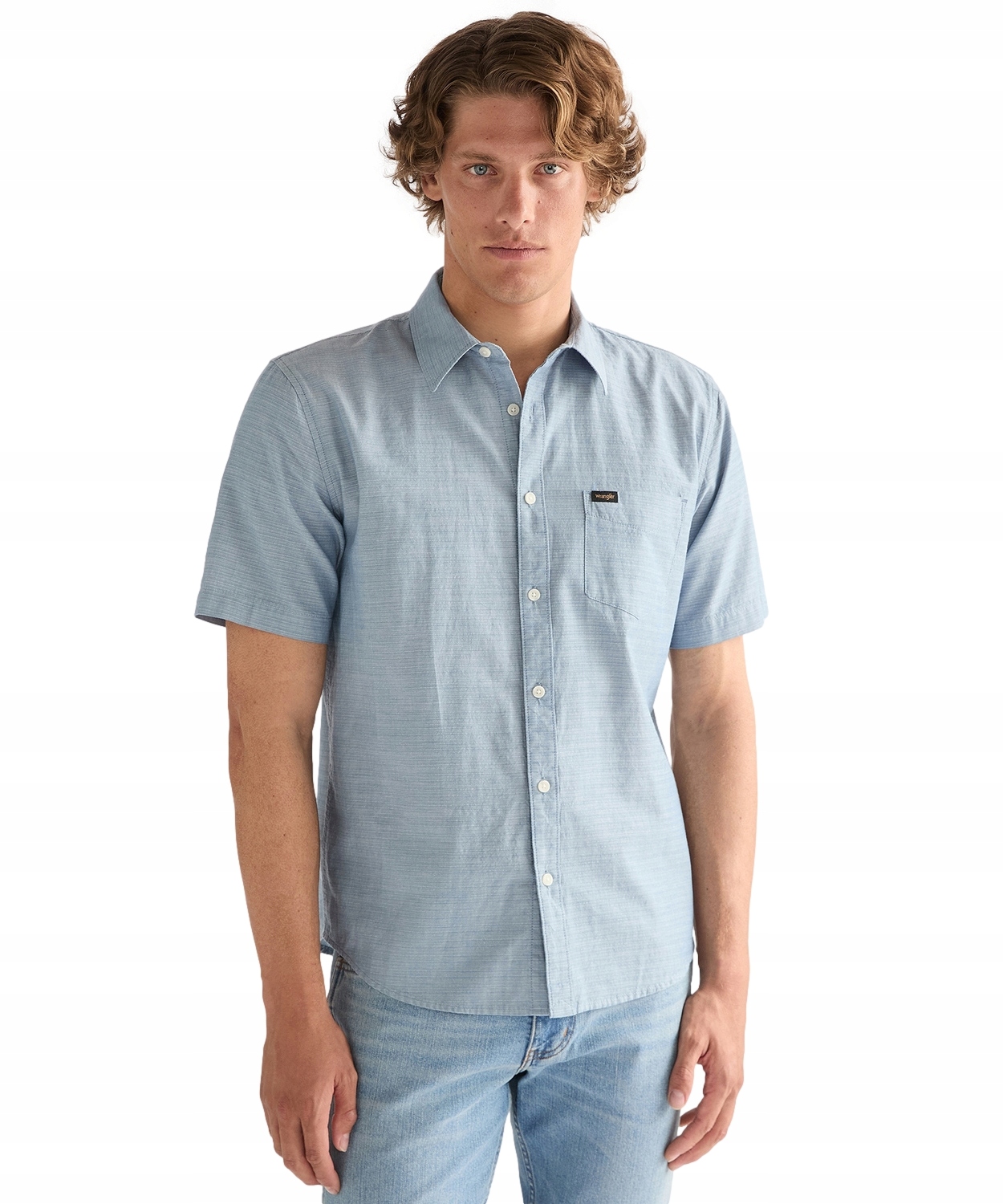 Košile Wrangler Ss 1 Pkt Shirt 112378483 Captains Blue 3XL