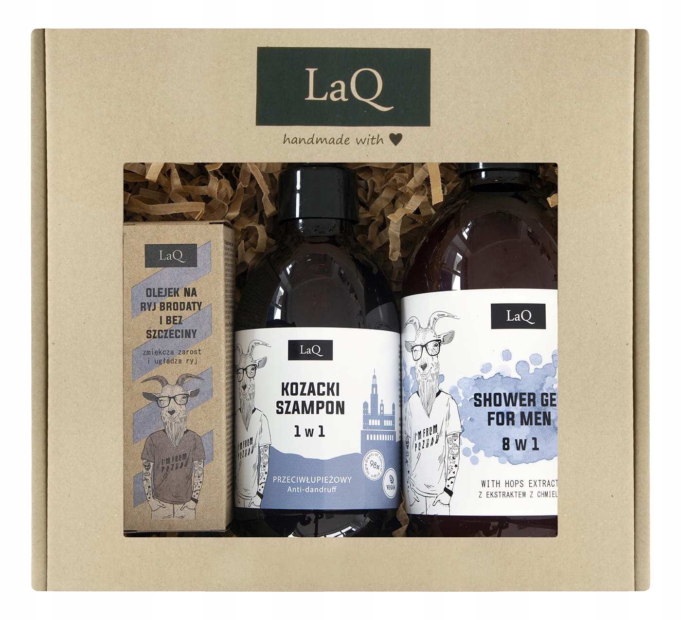 

Laq Zestaw Kozioł Żel+szampon+olejek Do Brody