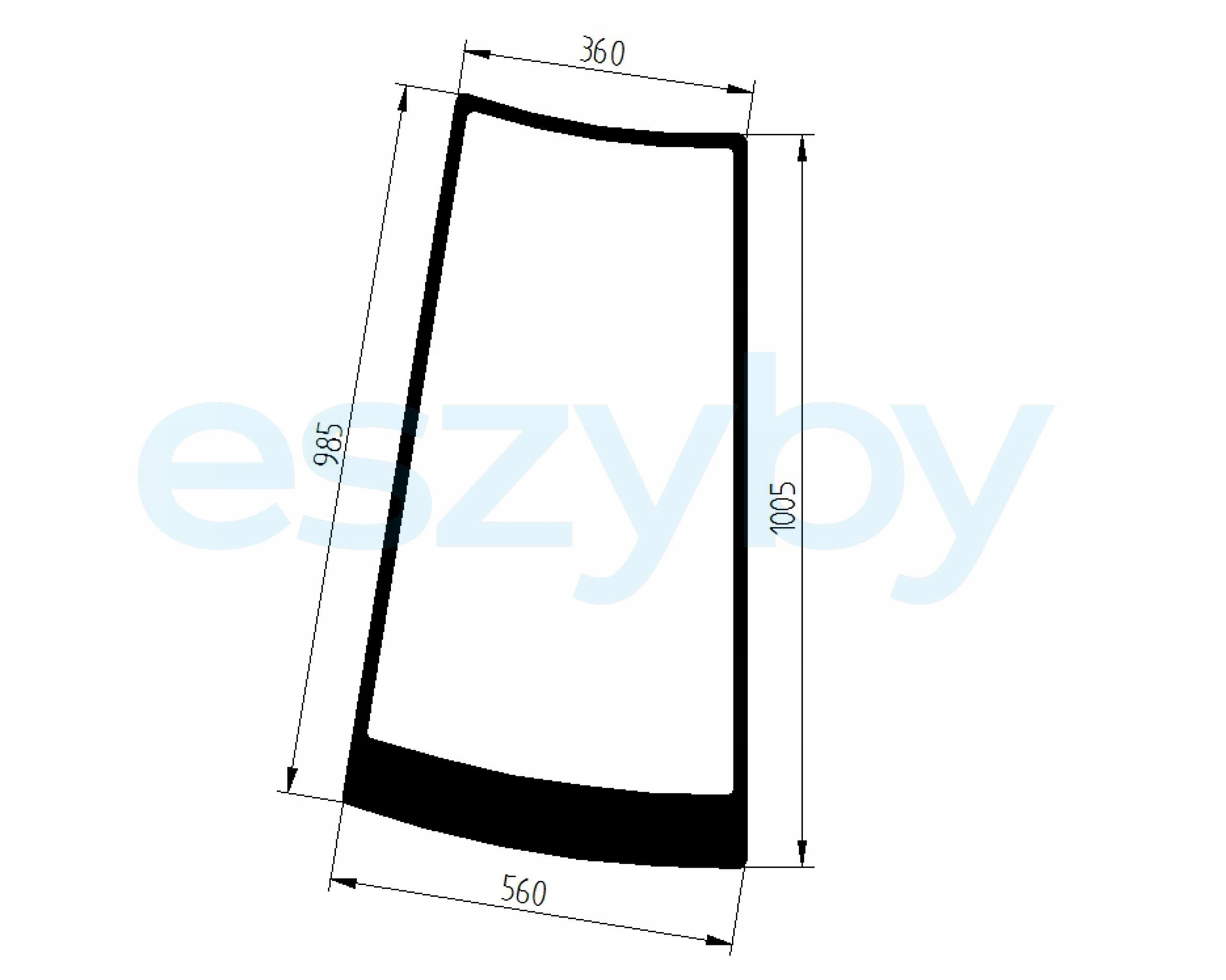 sklo Jcb Fastrac 2155 2170 boční levé 332/R0638