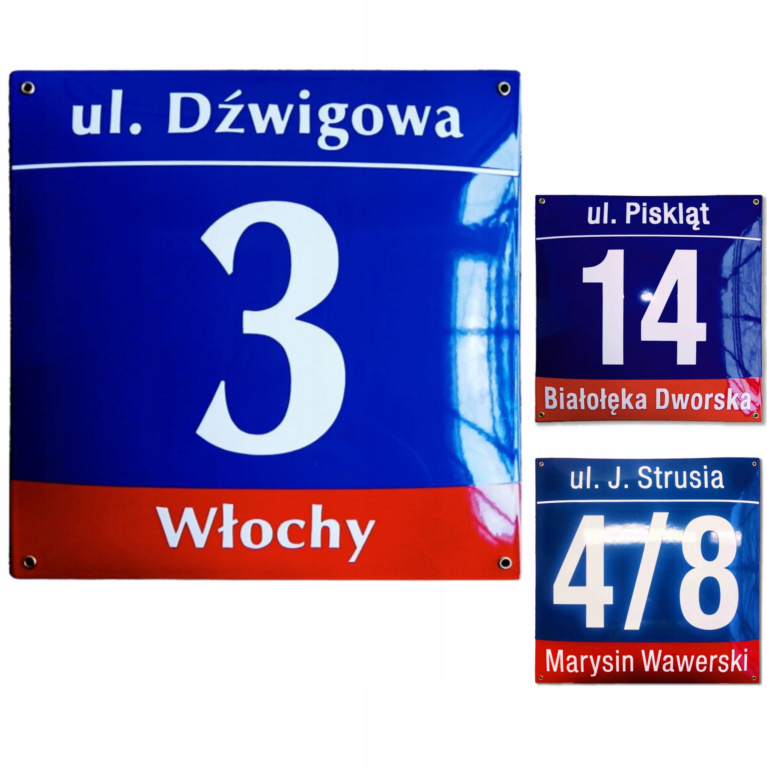 Adresová Tabulka Číslo Domu Kovová Tabulka Na Dům 30x30 CM Smaltovaná