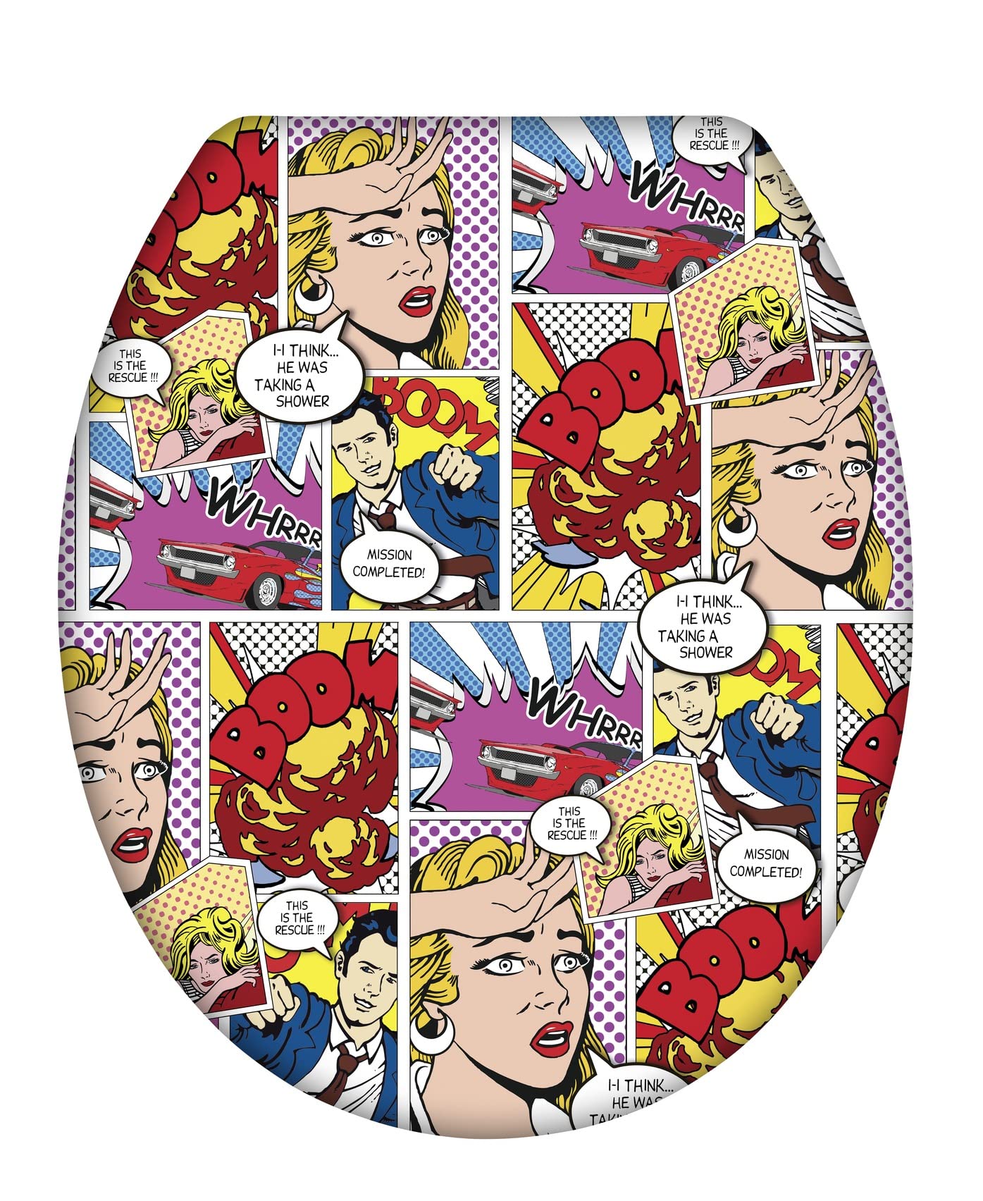 Wc sedátko Wenko Pop-Art s pozvolným sklápěním Fix-Clip duroplast
