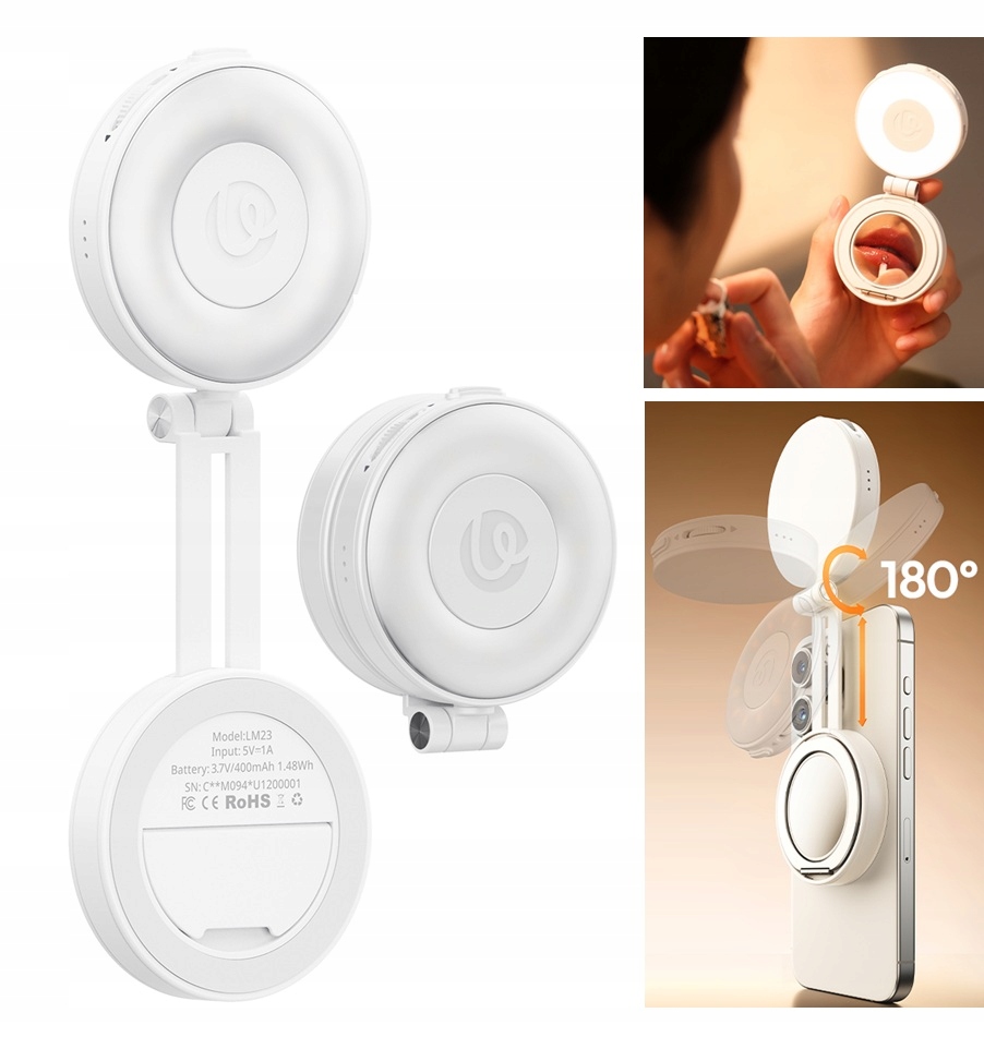 Svítilna Led svítilna zrcátko Magnet MagSafe pro telefon Selfie Vlog Ulanzi