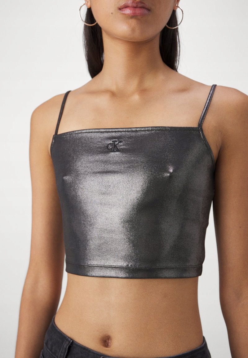 Lesklý krátký top Calvin Klein Xs