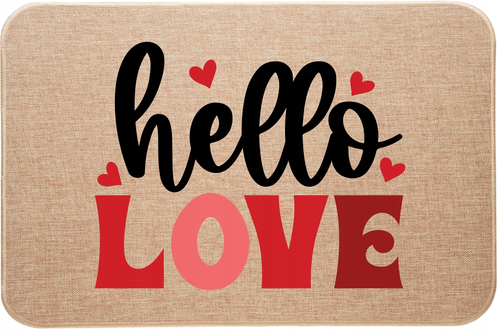 Rohožka Valentínska potlač Hello Love Ahoj Miláčik Darček