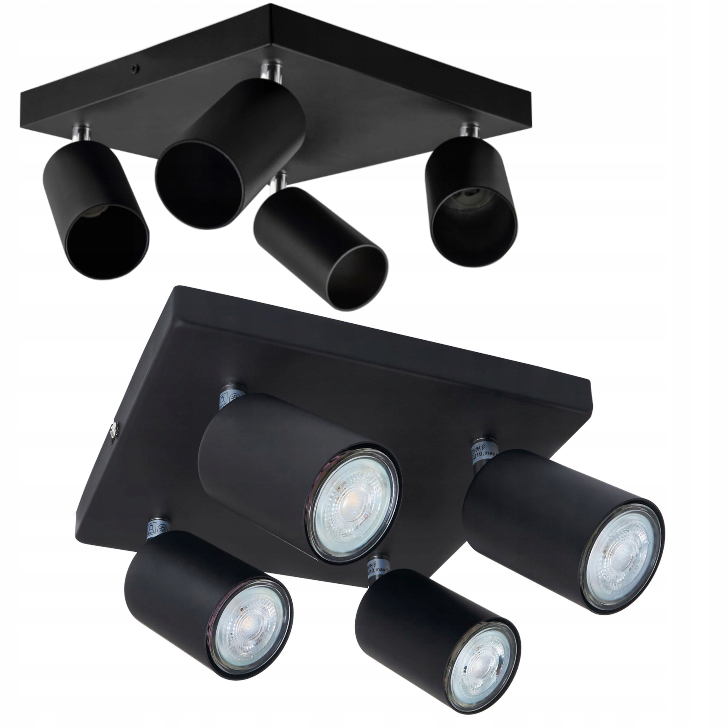

Lampa sufitowa Listwa Szyna Spot 4x GU10 kwadrat