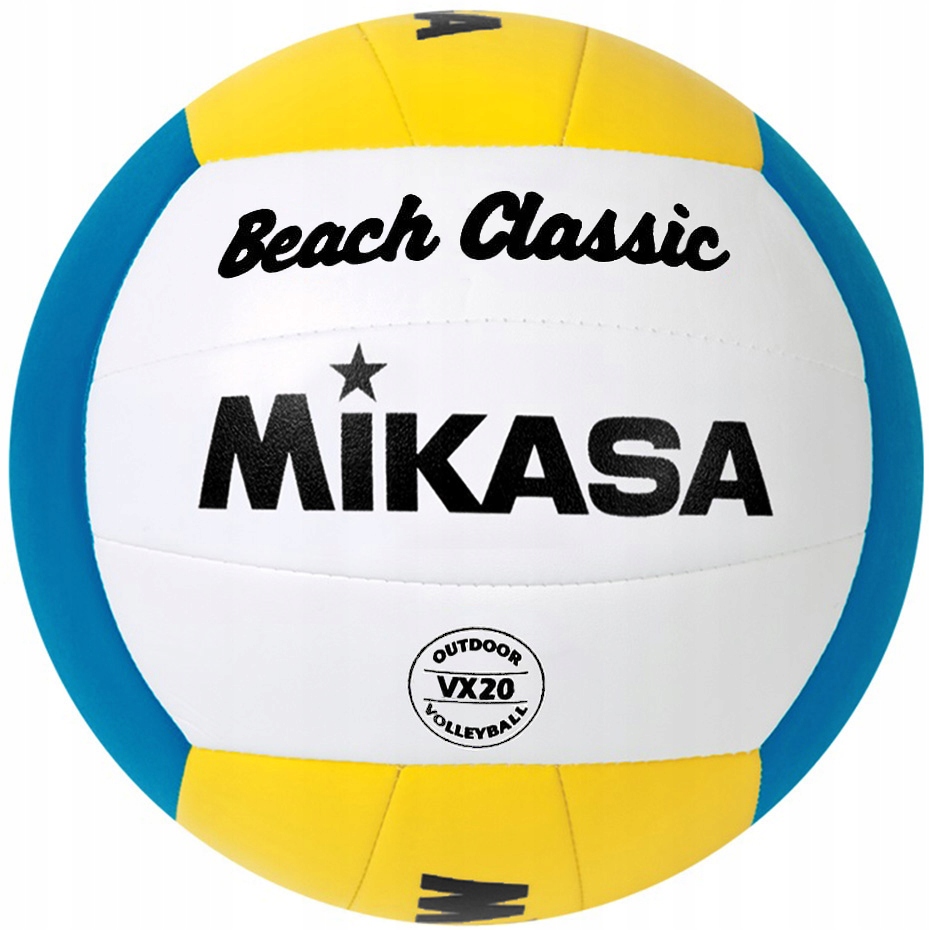 Piłka siatkowa plażowa Mikasa VX20W biało-niebiesko-żółta r.5