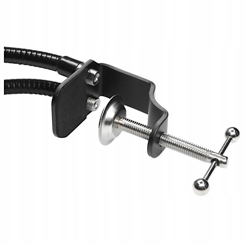 Dvojitý držák telefonu s ohebnými rameny s úchytem na stlůl