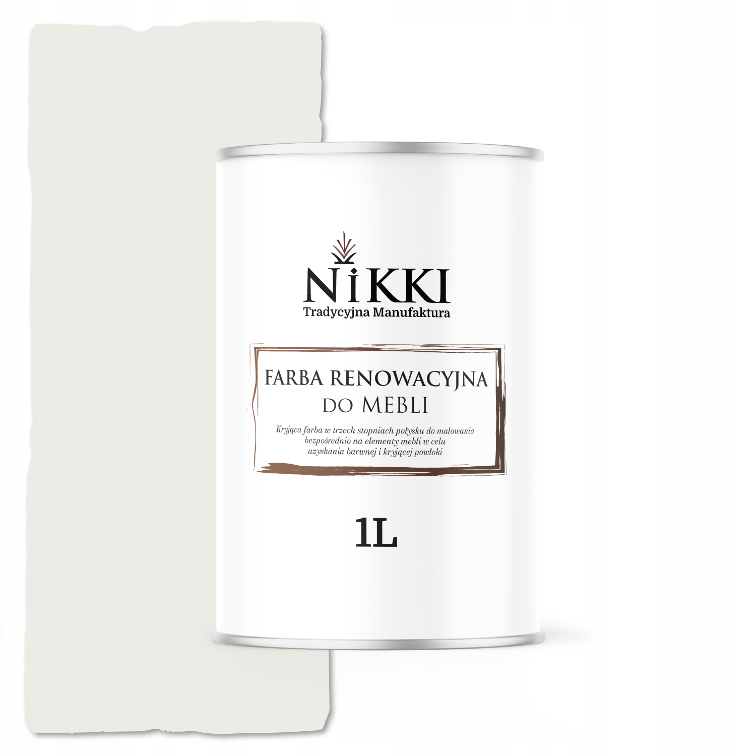 Farba Do Mebli Kuchennych Frontów Szafek Biały Sygnałowy RAL9003 Satyna 1L